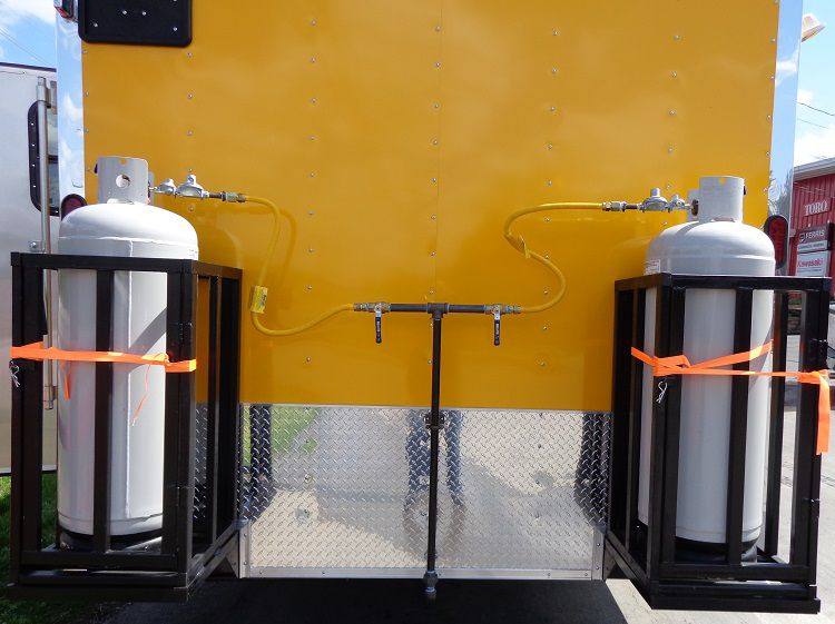 Concession Trailer 8.5'x24' BBQ Smoker Food Event Catering (Yellow)
