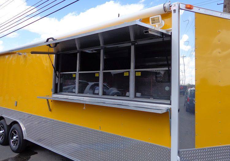 Concession Trailer 8.5'x24' BBQ Smoker Food Event Catering (Yellow)