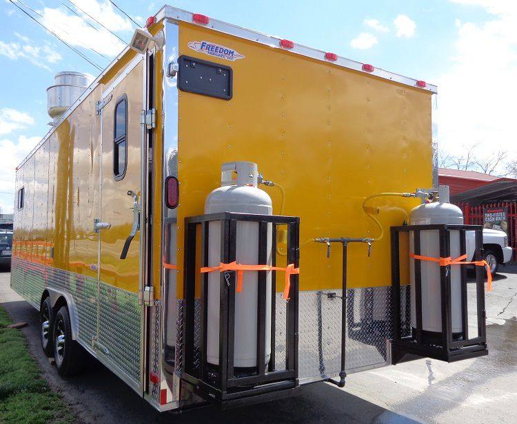 Concession Trailer 8.5'x24' BBQ Smoker Food Event Catering (Yellow)