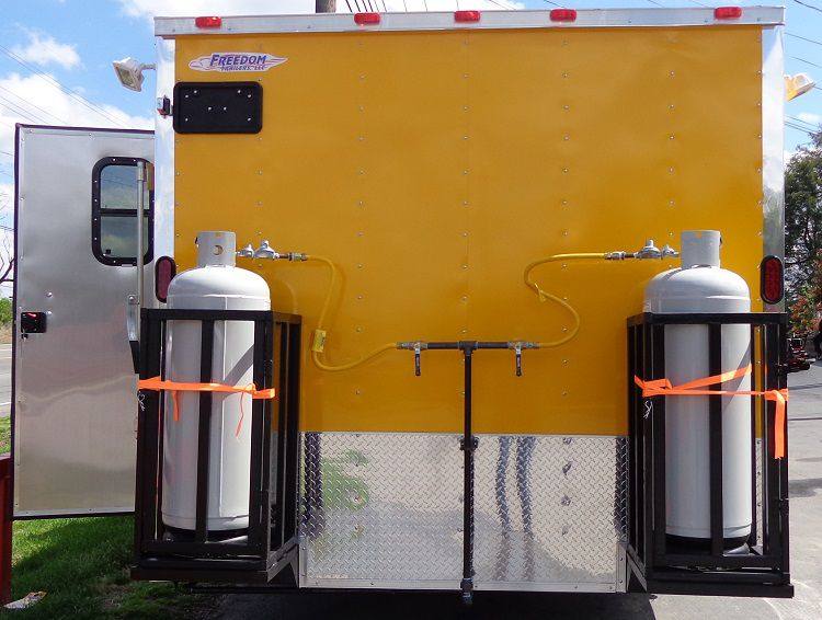Concession Trailer 8.5'x24' BBQ Smoker Food Event Catering (Yellow)