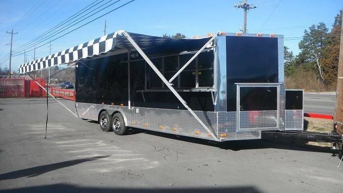 1351-concession-trailer-8.5-x24-black-bbq-food-vending-catering-4.jpg Concession Trailer 8.5'x24' Black - BBQ Food Vending Catering