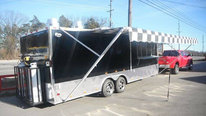 1351-concession-trailer-8.5-x24-black-bbq-food-vending-catering-6.jpg Concession Trailer 8.5'x24' Black - BBQ Food Vending Catering