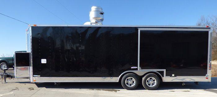 1353-concession-trailer-8.5-x24-black-custom-smoker-enclosed-food-catering-8.jpg Concession Trailer 8.5'x24' Black - Custom Smoker Enclosed Food Catering