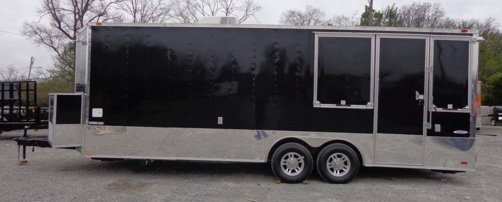 1357-concession-trailer-8.5-x24-black-bbq-food-event-catering-7.jpg Concession Trailer 8.5'x24' Black BBQ Food Event Catering