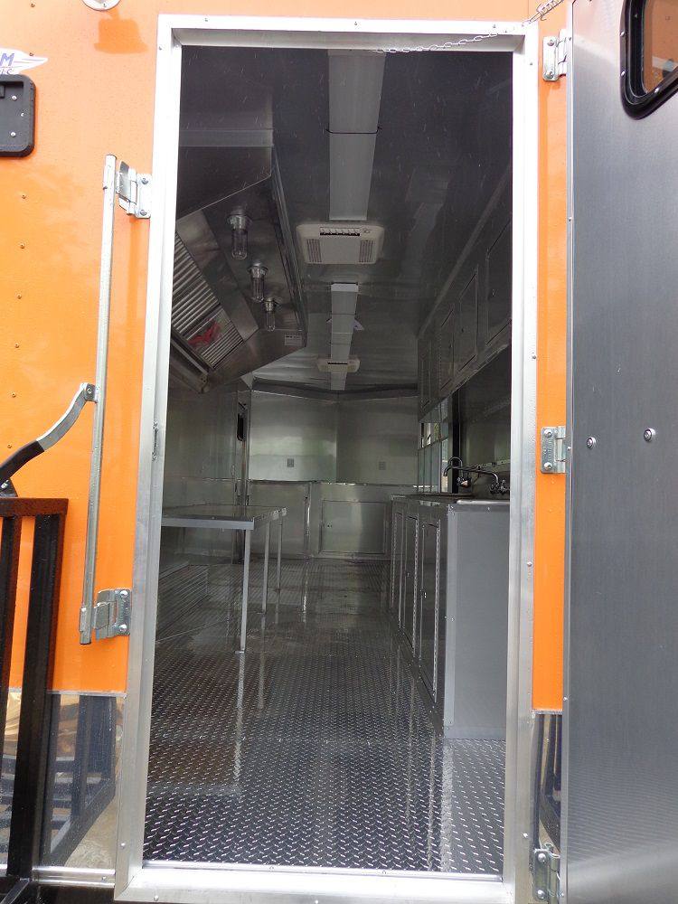 Concession Trailer 8.5'x24' Orange - Vending BBQ Catering Event
