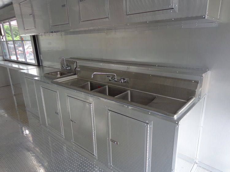 Concession Trailer 8.5'x24' Orange - Vending BBQ Catering Event