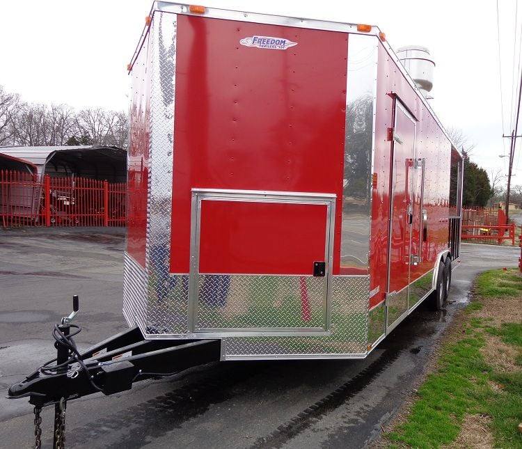 1361-concession-trailer-8.5-x24-red-bbq-smoker-food-event-2.jpg Concession Trailer 8.5'x24' Red - BBQ Smoker Food Event