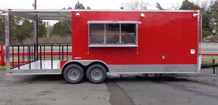 1361-concession-trailer-8.5-x24-red-bbq-smoker-food-event-4.jpg Concession Trailer 8.5'x24' Red - BBQ Smoker Food Event