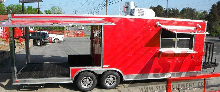 1362-concession-trailer-8.5-x24-red-bbq-smoker-vending-event-2.jpg Concession Trailer 8.5'x24' Red - BBQ Smoker Vending Event