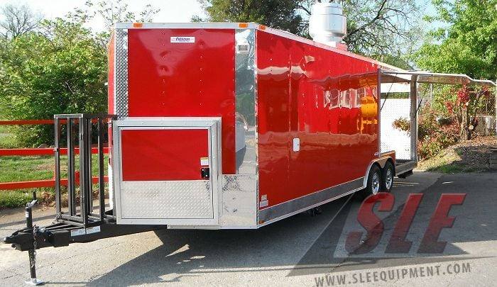 1362-concession-trailer-8.5-x24-red-bbq-smoker-vending-event-4.jpg Concession Trailer 8.5'x24' Red - BBQ Smoker Vending Event