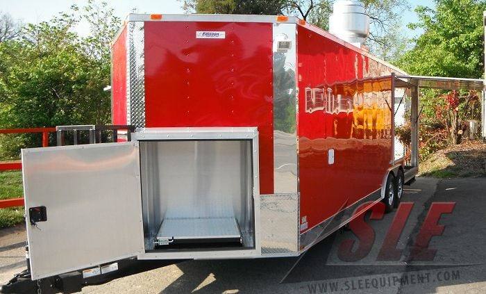 1362-concession-trailer-8.5-x24-red-bbq-smoker-vending-event-5.jpg Concession Trailer 8.5'x24' Red - BBQ Smoker Vending Event