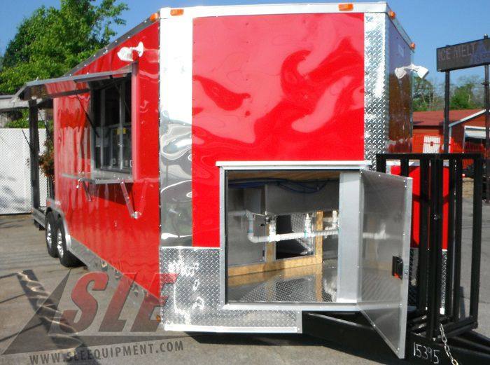 1362-concession-trailer-8.5-x24-red-bbq-smoker-vending-event-6.jpg Concession Trailer 8.5'x24' Red - BBQ Smoker Vending Event