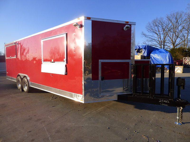 1365-concession-trailer-8.5-x24-red-food-event-catering-5.jpg Concession Trailer 8.5'x24' Red Food Event Catering