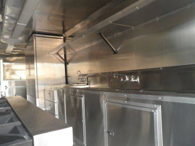 Concession Trailer 8.5'x24' Silver - Custom Food Event Catering