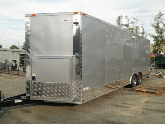Concession Trailer 8.5'x24' Silver - Custom Food Event Catering