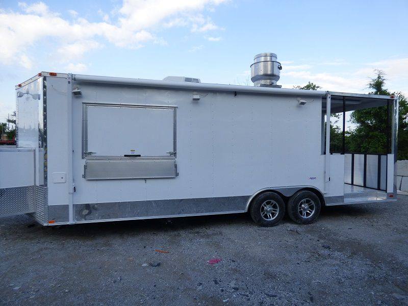 1370-concession-trailer-8.5-x24-white-with-appliances-event-smoker-kitchen-4.jpg Concession Trailer 8.5'x24' White - (With Appliances) Event Smoker Kitchen