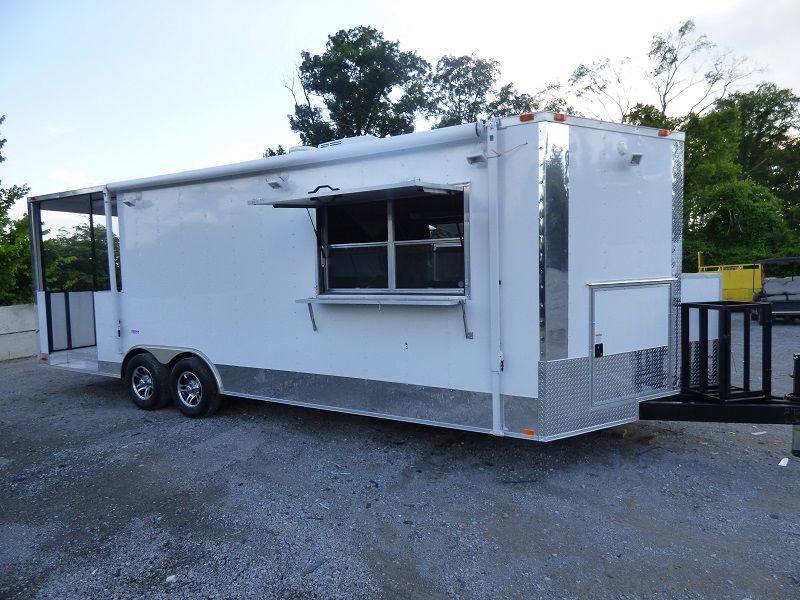 1373-concession-trailer-8.5-x24-white-bbq-food-event-catering-13.jpg Concession Trailer 8.5'x24' White BBQ Food Event Catering