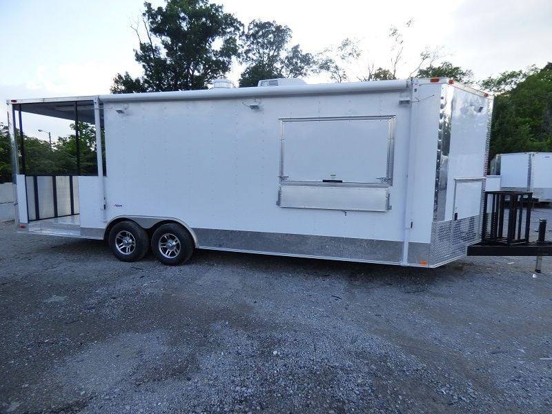1373-concession-trailer-8.5-x24-white-bbq-food-event-catering-8.jpg Concession Trailer 8.5'x24' White BBQ Food Event Catering