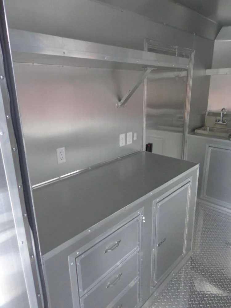 Concession Trailer 8.5'x24' White Custom BBQ Event Catering
