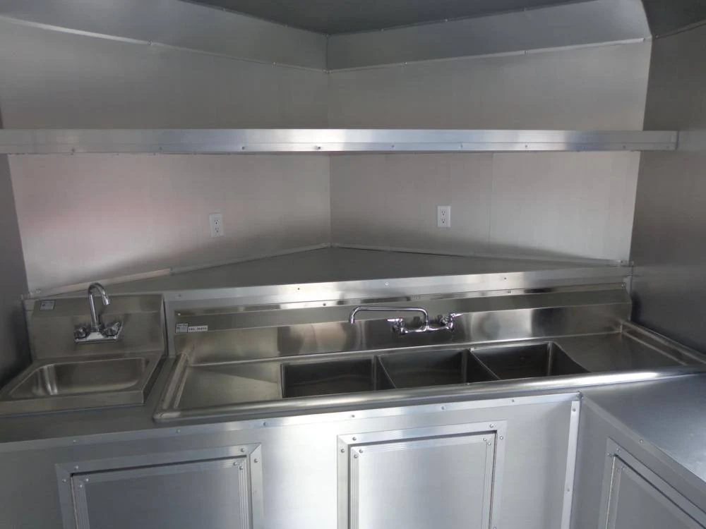 Concession Trailer 8.5'x24' White Custom BBQ Event Catering