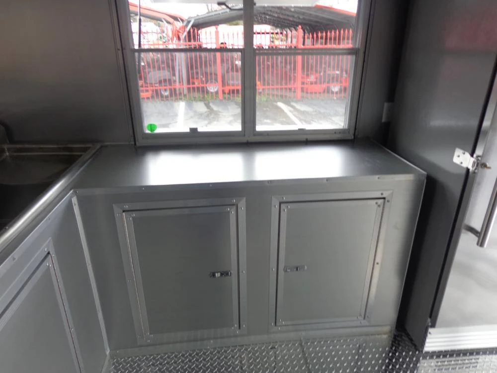 Concession Trailer 8.5'x24' White Custom BBQ Event Catering