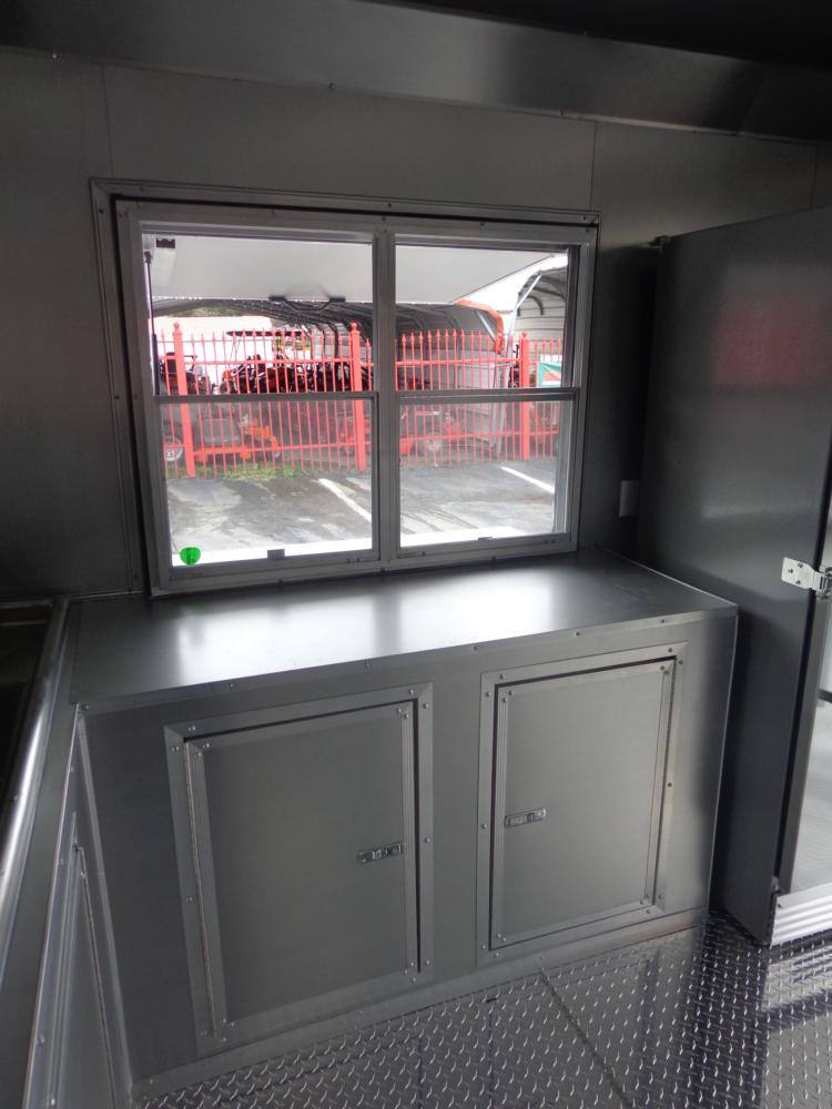 Concession Trailer 8.5'x24' White Custom BBQ Event Catering