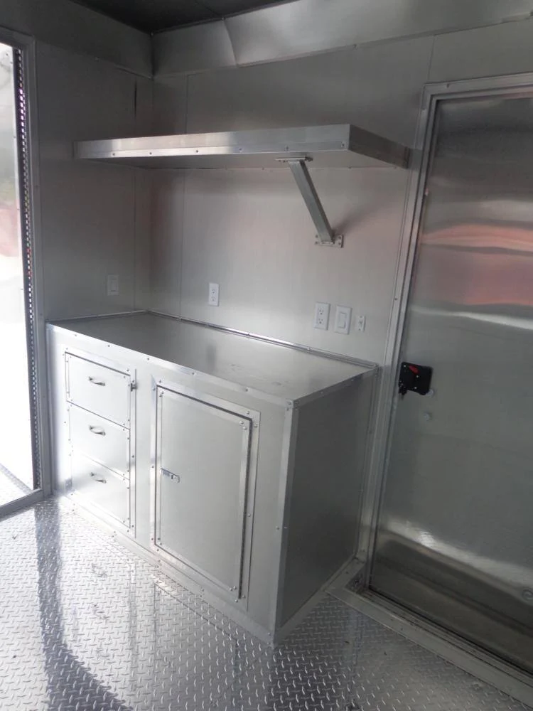 Concession Trailer 8.5'x24' White Custom BBQ Event Catering
