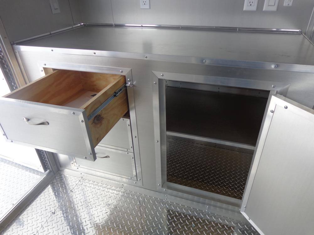Concession Trailer 8.5'x24' White Custom BBQ Event Catering