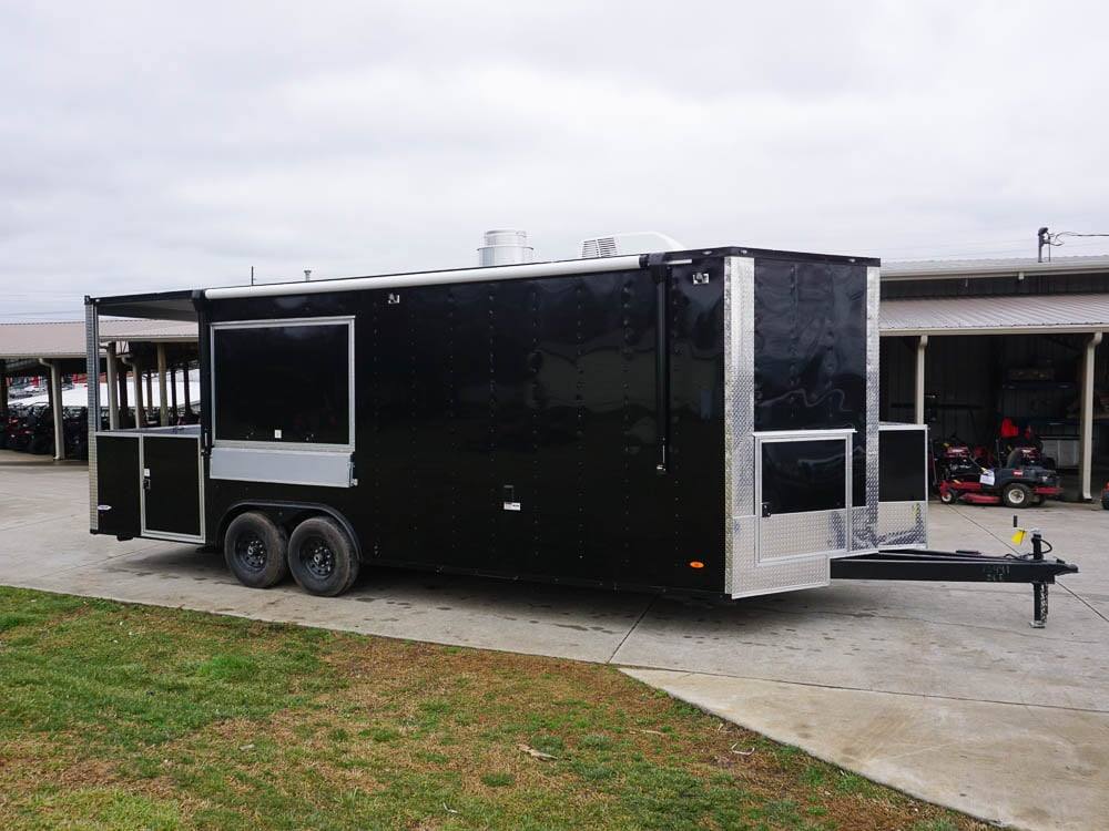 Concession Trailer 8.5'x24' With 6' BBQ Porch and Appliances