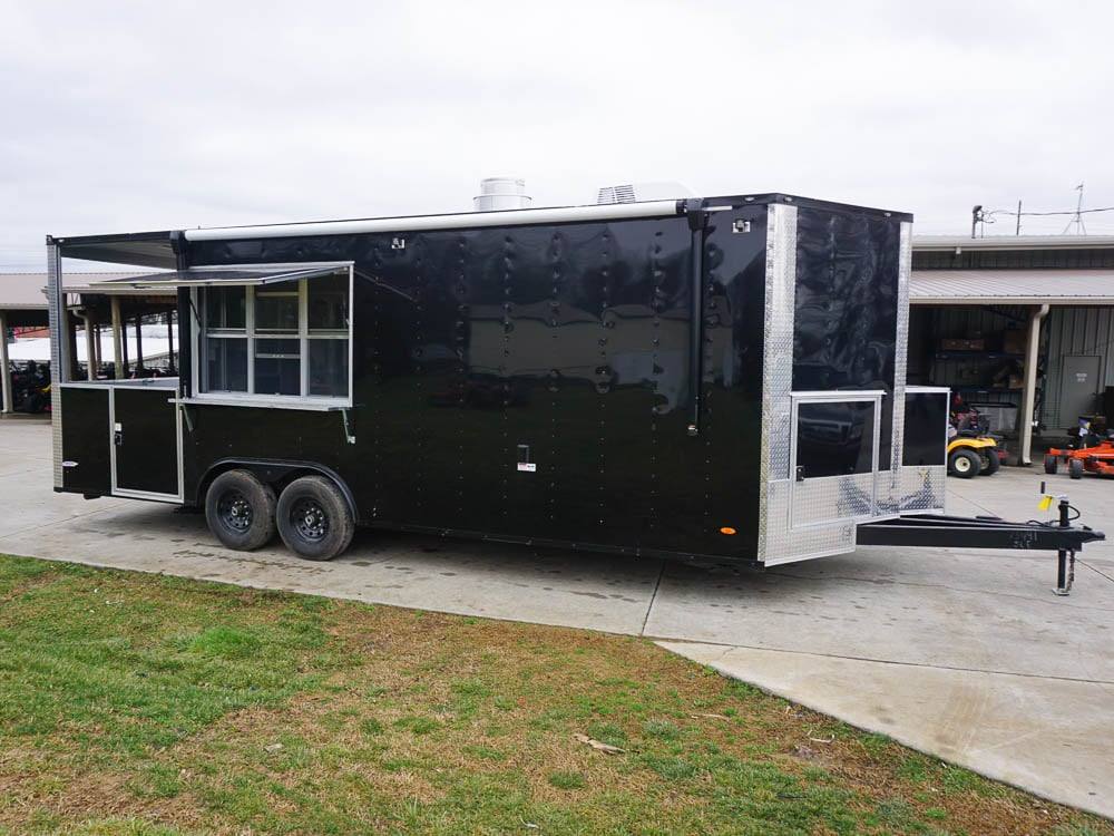 Concession Trailer 8.5'x24' With 6' BBQ Porch and Appliances