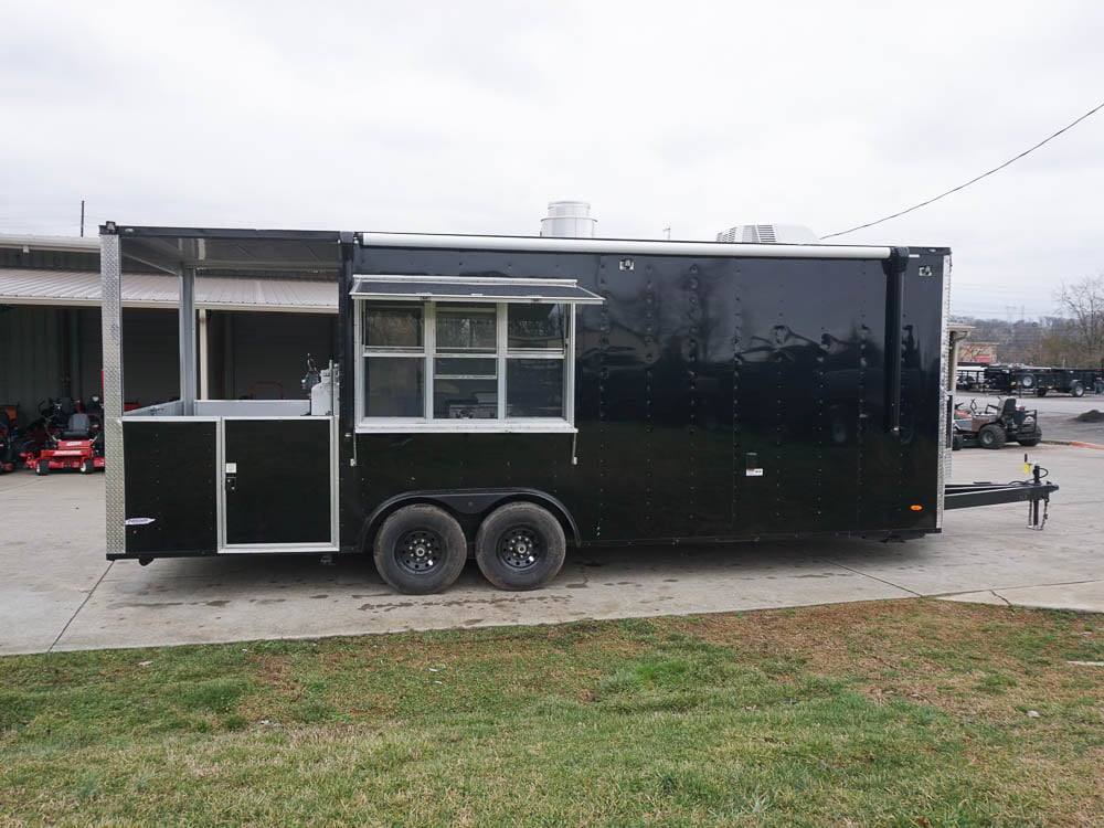 Concession Trailer 8.5'x24' With 6' BBQ Porch and Appliances