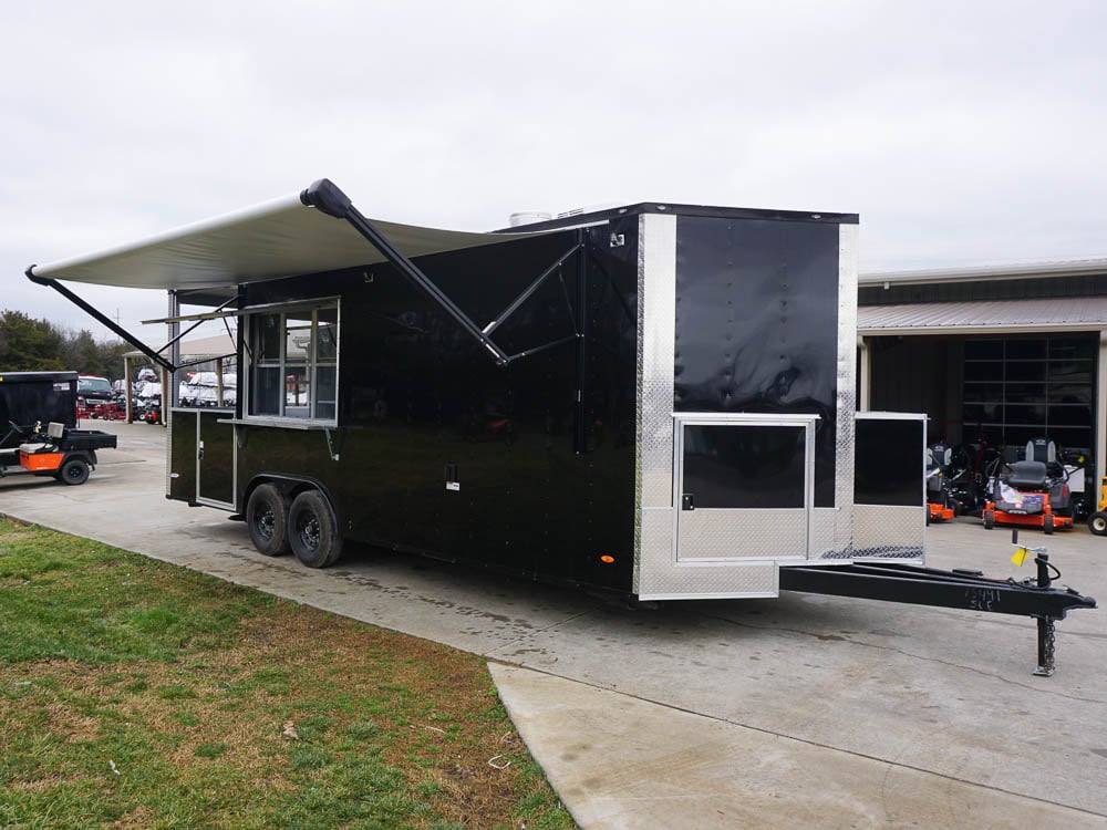 Concession Trailer 8.5'x24' With 6' BBQ Porch and Appliances