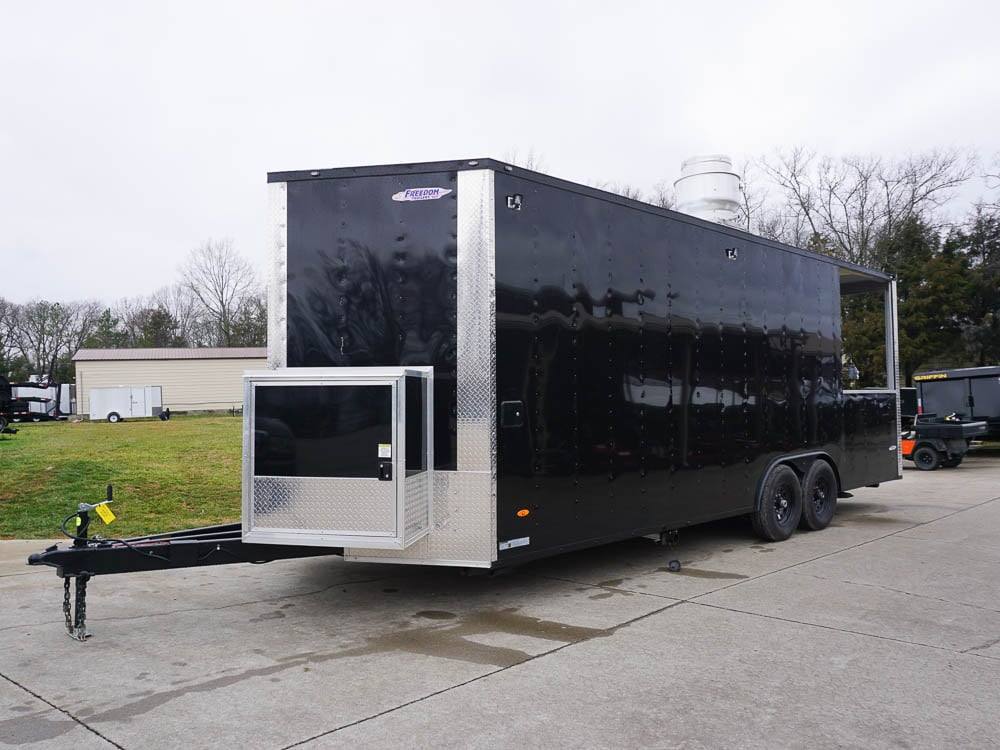 Concession Trailer 8.5'x24' With 6' BBQ Porch and Appliances