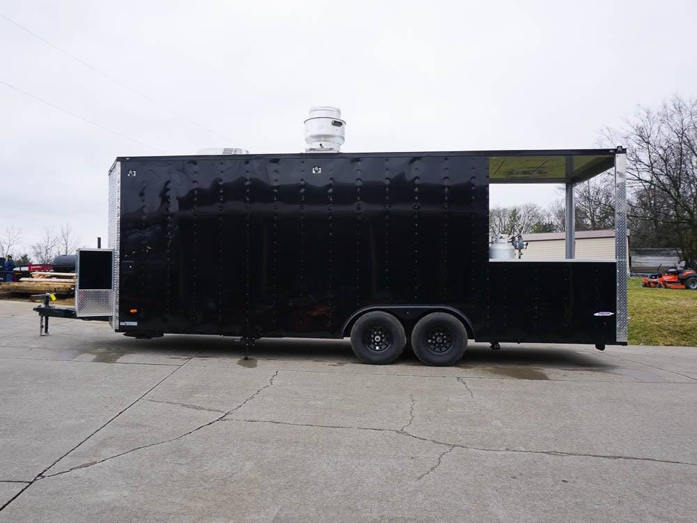 Concession Trailer 8.5'x24' With 6' BBQ Porch and Appliances