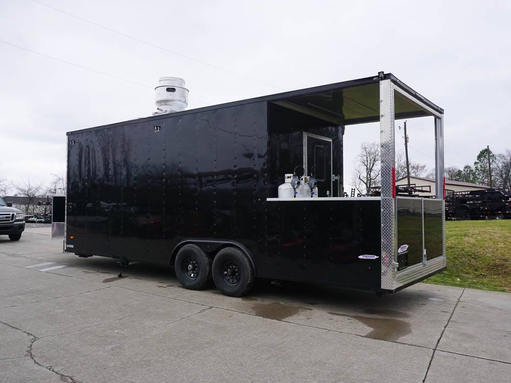 Concession Trailer 8.5'x24' With 6' BBQ Porch and Appliances