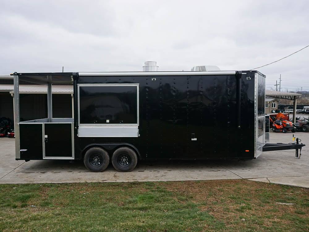 Concession Trailer 8.5'x24' With 6' BBQ Porch and Appliances
