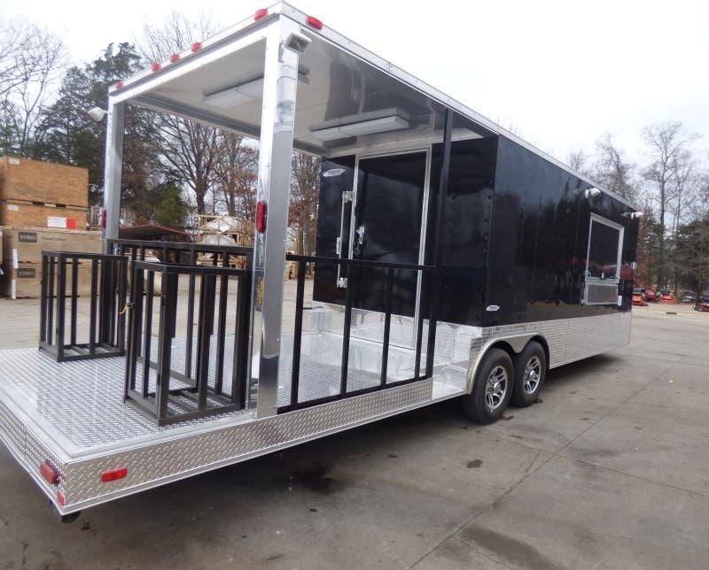 1380-concession-trailer-8.5-x28-black-bbq-smoker-event-catering-food-restroom-10.jpg Concession Trailer 8.5'x28' Black - BBQ Smoker Event Catering Food Restroom