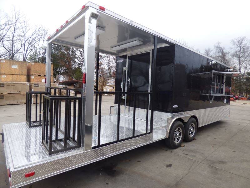 1380-concession-trailer-8.5-x28-black-bbq-smoker-event-catering-food-restroom-8.jpg Concession Trailer 8.5'x28' Black - BBQ Smoker Event Catering Food Restroom