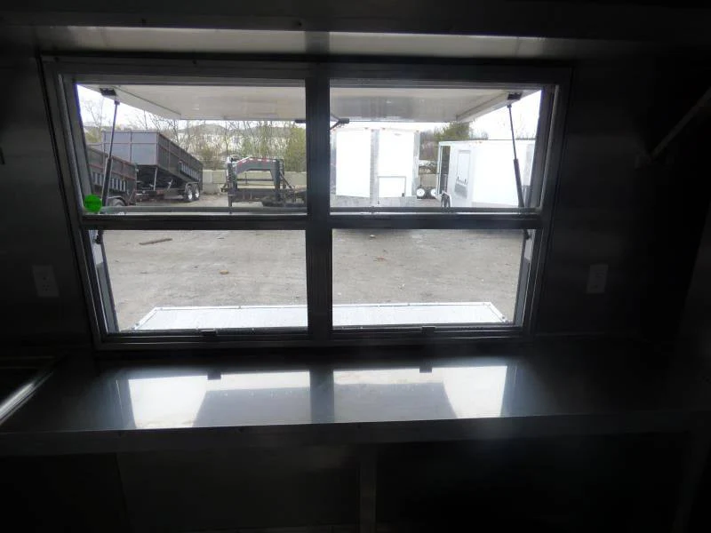 1381-concession-trailer-8.5-x28-black-smoker-bbq-catering-food-event-restroom-2.webp Concession Trailer 8.5'x28' Black - Smoker BBQ Catering Food Event Restroom