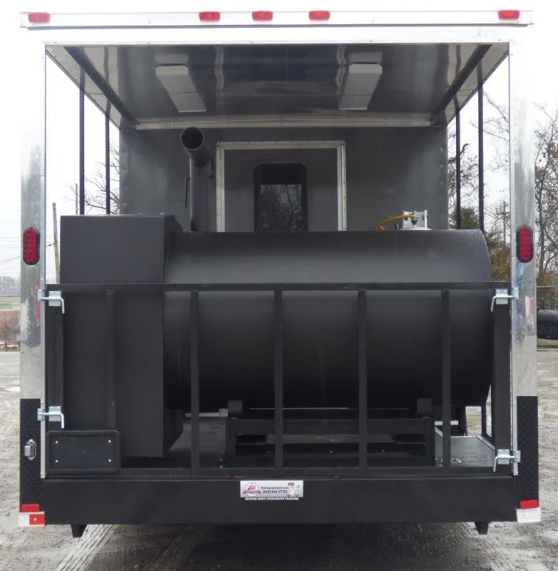 Concession Trailer 8.5'x28' Charcoal Gray - Smoker BBQ Vending Concession