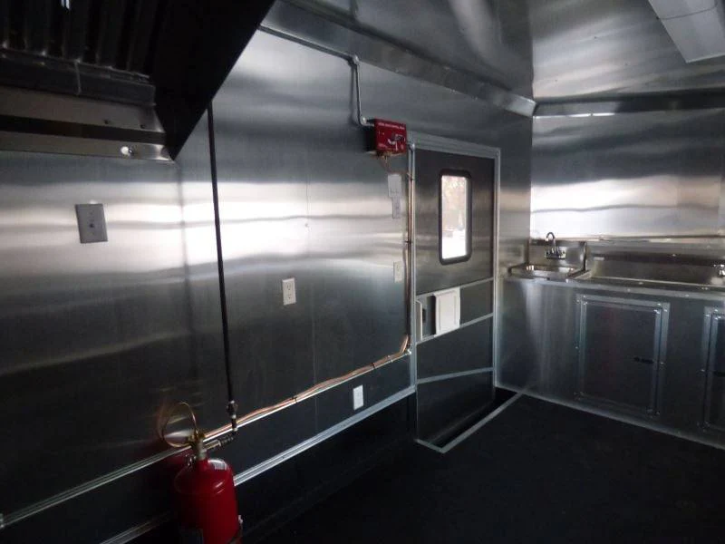 Concession Trailer 8.5'x28' Charcoal Gray - Smoker BBQ Vending Concession