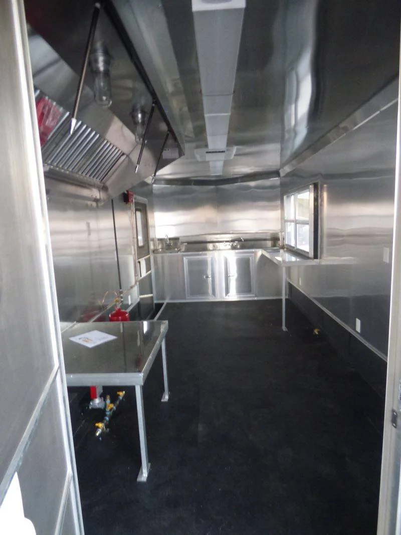 Concession Trailer 8.5'x28' Charcoal Gray - Smoker BBQ Vending Concession