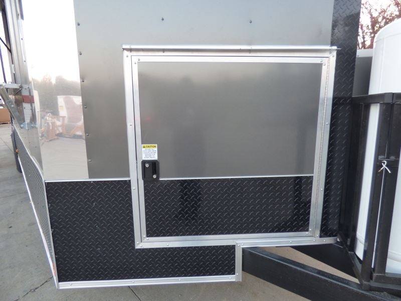 Concession Trailer 8.5'x28' Charcoal Gray - Smoker BBQ Vending Concession