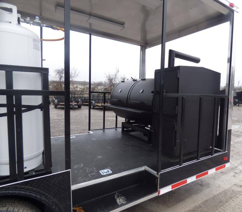 Concession Trailer 8.5'x28' Charcoal Gray - Smoker BBQ Vending Concession