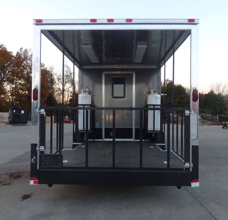 Concession Trailer 8.5'x28' Charcoal Gray - Smoker BBQ Vending Concession
