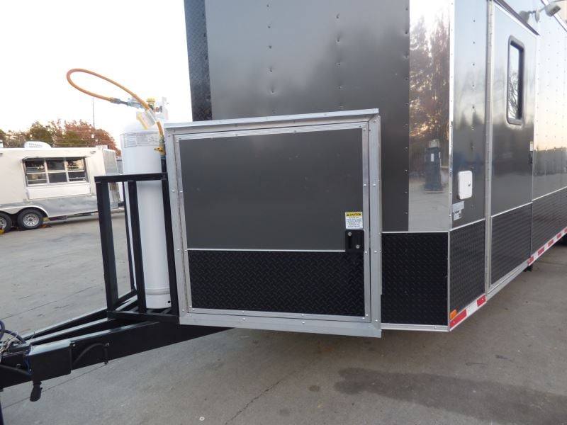 Concession Trailer 8.5'x28' Charcoal Gray - Smoker BBQ Vending Concession