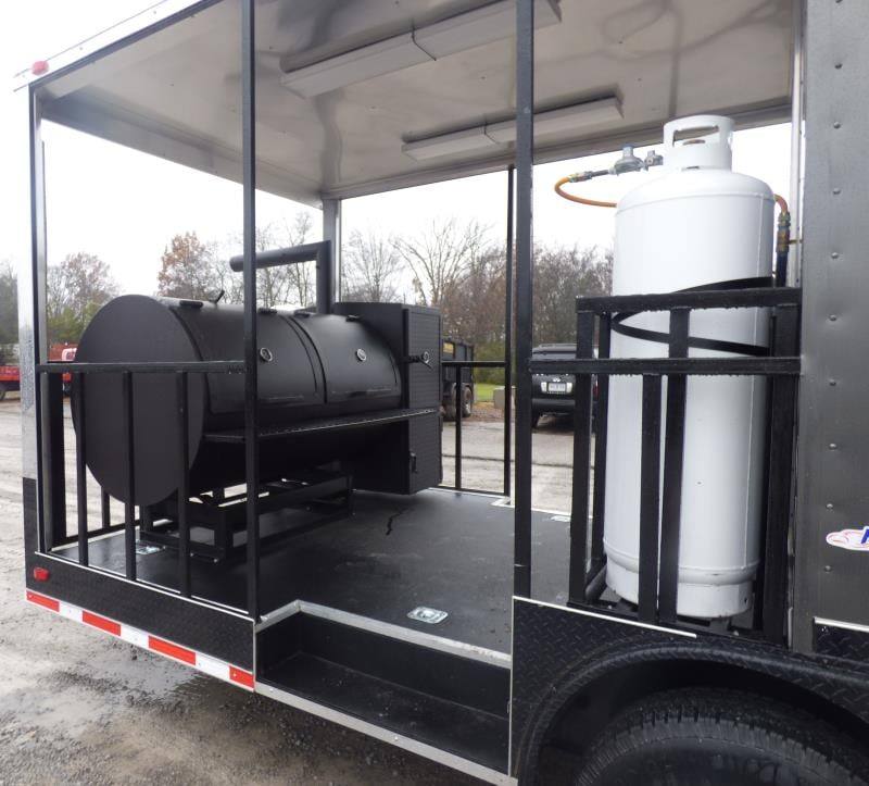 Concession Trailer 8.5'x28' Charcoal Gray - Smoker BBQ Vending Concession