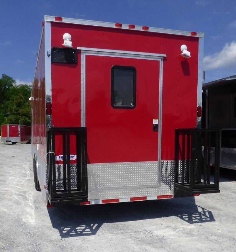 1386-concession-trailer-8.5-x28-red-food-catering-enclosed-kitchen-10.jpg Concession Trailer 8.5'x28' Red - Food Catering Enclosed Kitchen