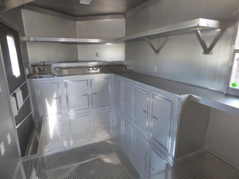 1386-concession-trailer-8.5-x28-red-food-catering-enclosed-kitchen-16.jpg Concession Trailer 8.5'x28' Red - Food Catering Enclosed Kitchen