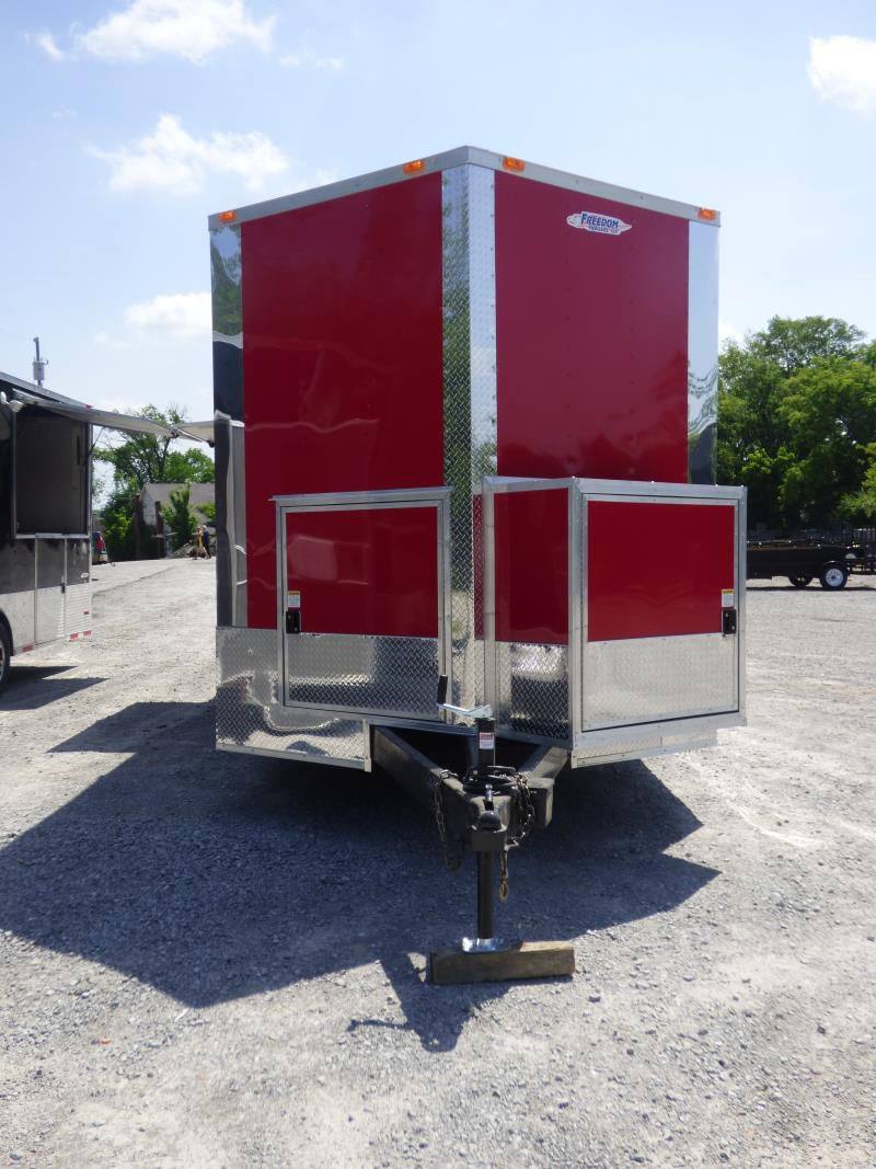 1386-concession-trailer-8.5-x28-red-food-catering-enclosed-kitchen-4.jpg Concession Trailer 8.5'x28' Red - Food Catering Enclosed Kitchen